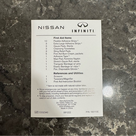 NEW First Aid Kit (OEM Nissan) - Picture 6 of 6
